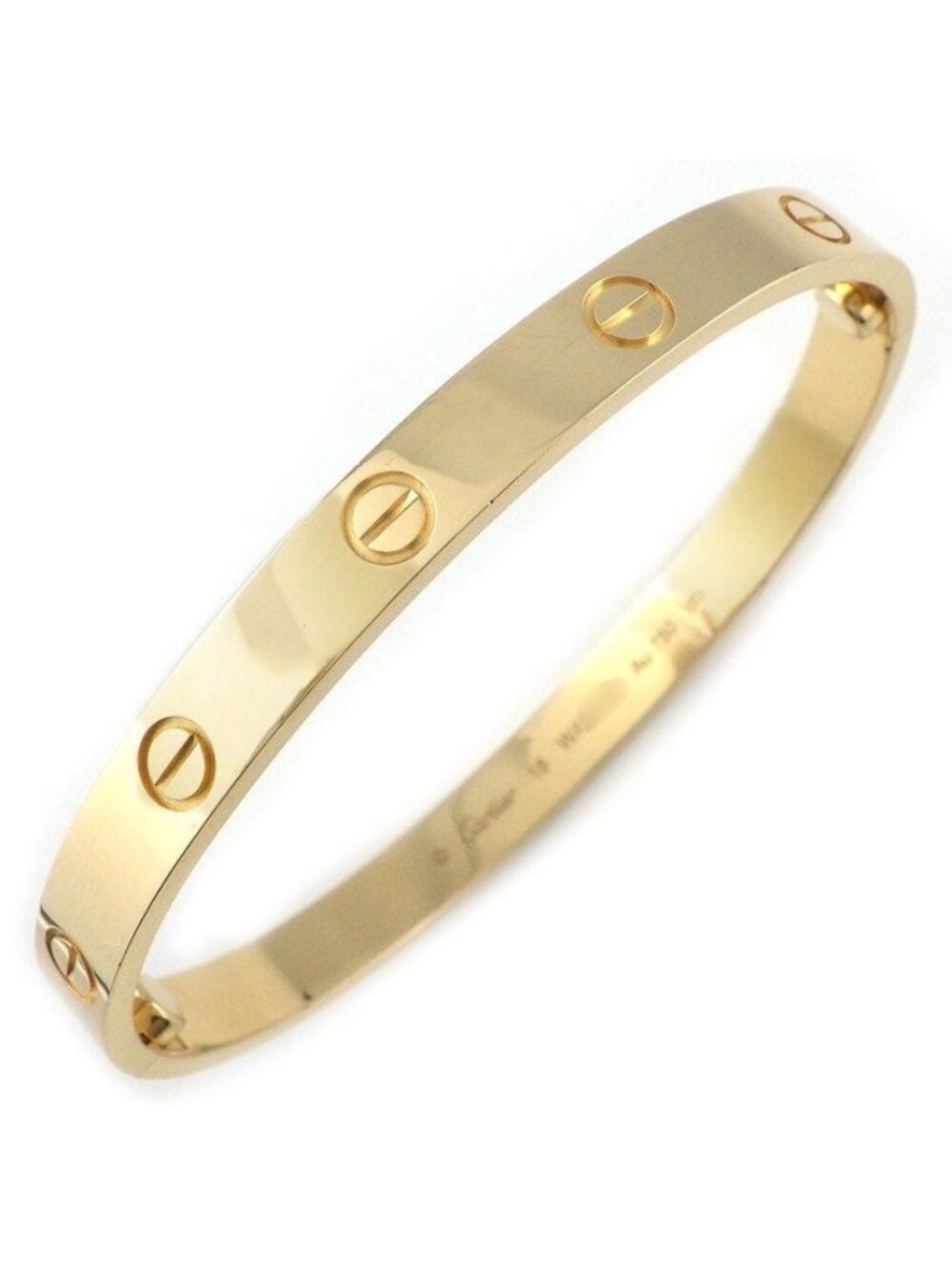 Cartier Bangle Love Classic Model 18k Yellow Gold 18 Bracelet